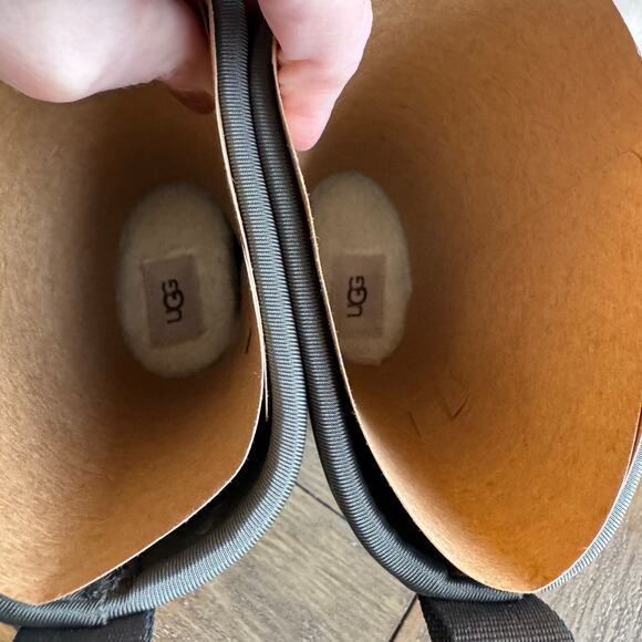 UGG Women's Size 11 Droplet Mid Rainboot Forest Night Green NEW w/Box - Picture 6 of 12